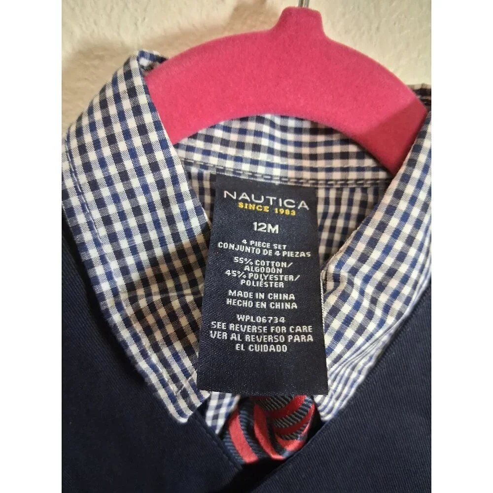 NWT Nautica 3 Piece Formal Set Baby Boys Size 12 Months
